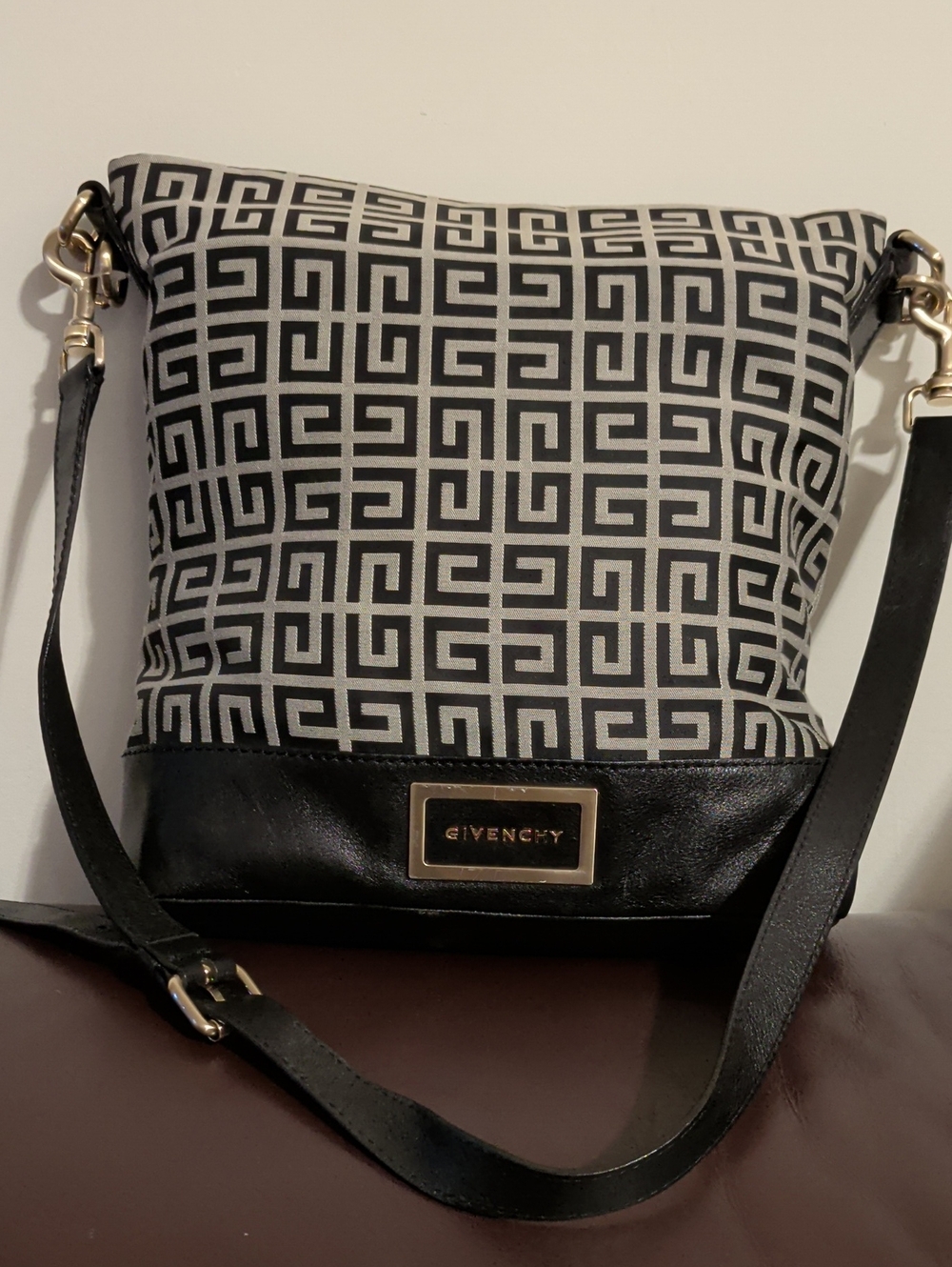 Givenchy Black & White Geometric Crossbody Bag